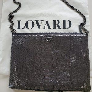 LOVARD Platinum Python Crossbody Bag